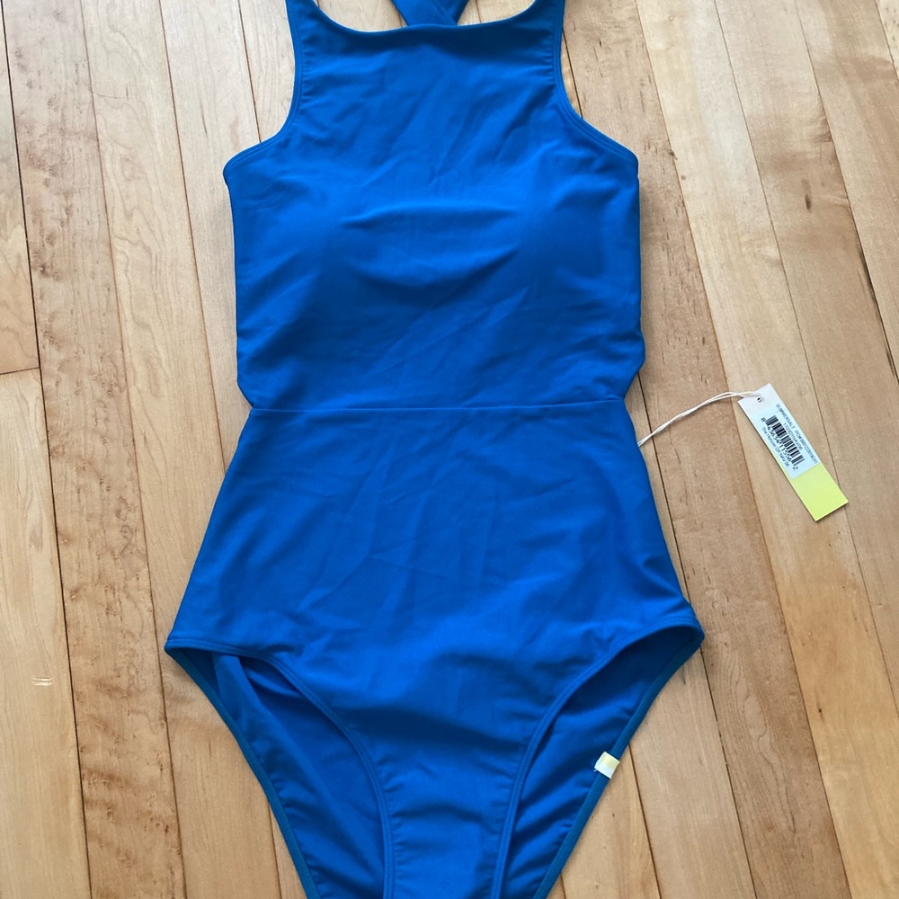 summersalt Cobalt Blue High-Neck One-Piece Swimsuit